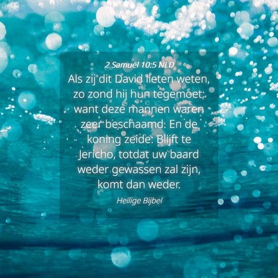 Picture 04 - 2 Samuël 10:5 NLD - Als zij dit David lieten weten, zo zond hij hun - Bible Verse Picture