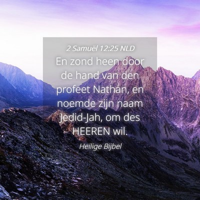 Picture 04 - 2 Samuël 12:25 NLD - En zond heen door de hand van den profeet Nathan, - Bible Verse Picture