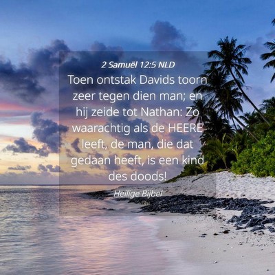 Picture 04 - 2 Samuël 12:5 NLD - Toen ontstak Davids toorn zeer tegen dien man; en - Bible Verse Picture