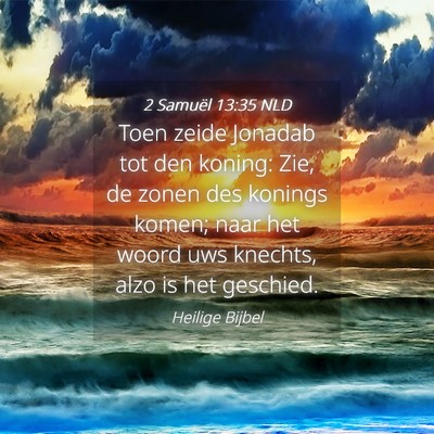 Picture 04 - 2 Samuël 13:35 NLD - Toen zeide Jonadab tot den koning: Zie, de zonen - Bible Verse Picture