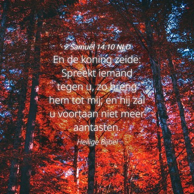 Picture 04 - 2 Samuël 14:10 NLD - En de koning zeide: Spreekt iemand tegen u, zo - Bible Verse Picture
