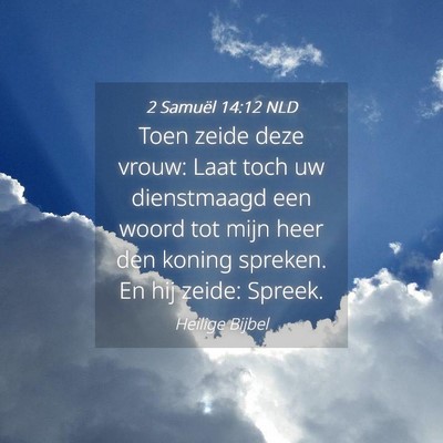 Picture 04 - 2 Samuël 14:12 NLD - Toen zeide deze vrouw: Laat toch uw dienstmaagd - Bible Verse Picture