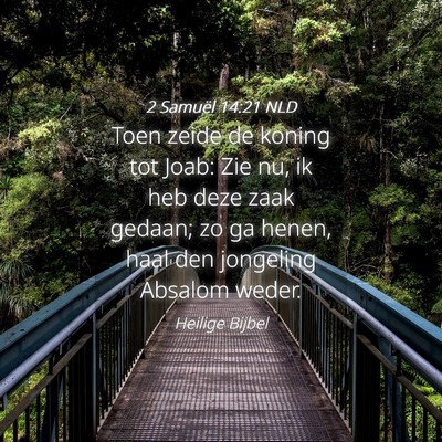 Picture 04 - 2 Samuël 14:21 NLD - Toen zeide de koning tot Joab: Zie nu, ik heb - Bible Verse Picture