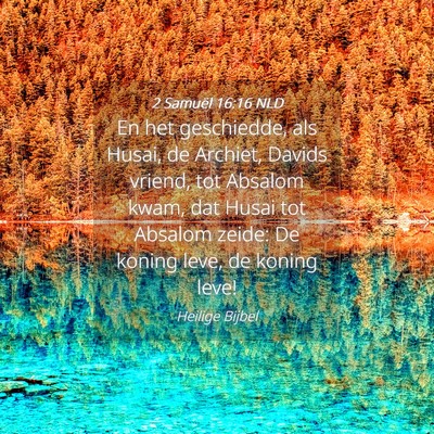 Picture 04 - 2 Samuël 16:16 NLD - En het geschiedde, als Husai, de Archiet, Davids - Bible Verse Picture
