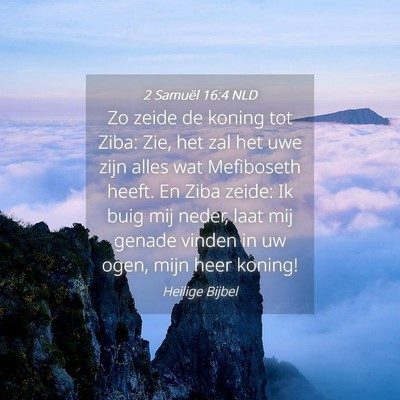 Picture 04 - 2 Samuël 16:4 NLD - Zo zeide de koning tot Ziba: Zie, het zal het uwe - Bible Verse Picture