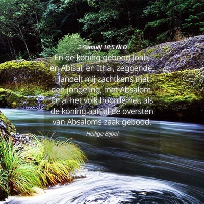 Picture 04 - 2 Samuël 18:5 NLD - En de koning gebood Joab, en Abisai, en Ithai, - Bible Verse Picture