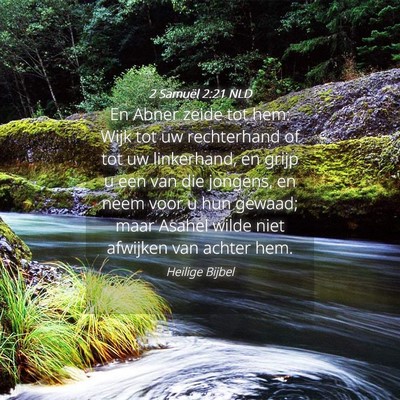 Picture 04 - 2 Samuël 2:21 NLD - En Abner zeide tot hem: Wijk tot uw rechterhand - Bible Verse Picture