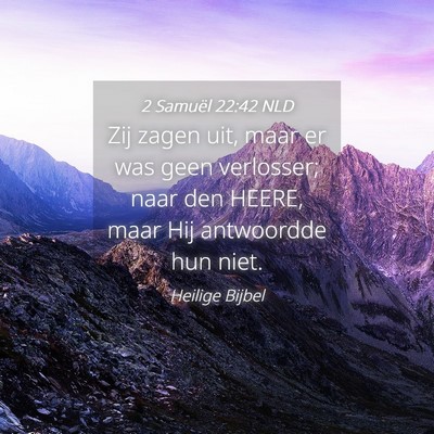 Picture 04 - 2 Samuël 22:42 NLD - Zij zagen uit, maar er was geen verlosser; naar - Bible Verse Picture