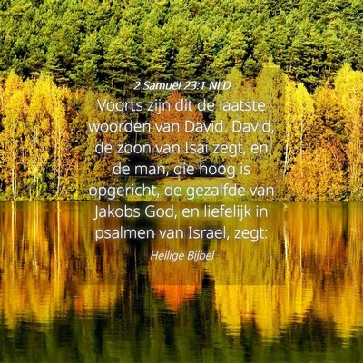Picture 04 - 2 Samuël 23:1 NLD - Voorts zijn dit de laatste woorden van David. - Bible Verse Picture