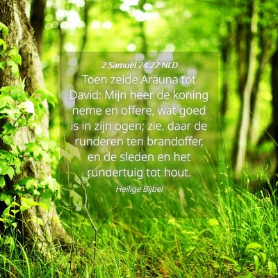 Picture 04 - 2 Samuël 24:22 NLD - Toen zeide Arauna tot David: Mijn heer de koning - Bible Verse Picture