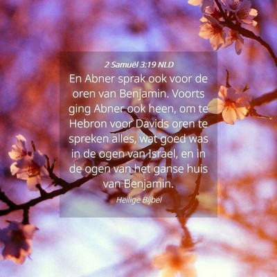 Picture 04 - 2 Samuël 3:19 NLD - En Abner sprak ook voor de oren van Benjamin. - Bible Verse Picture