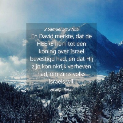 Picture 04 - 2 Samuël 5:12 NLD - En David merkte, dat de HEERE hem tot een koning - Bible Verse Picture