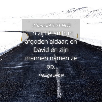 Picture 04 - 2 Samuël 5:21 NLD - En zij lieten hun afgoden aldaar; en David en - Bible Verse Picture