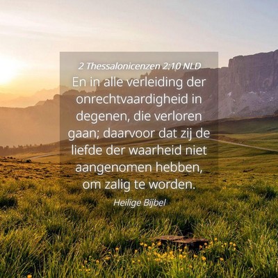 Picture 04 - 2 Thessalonicenzen 2:10 NLD - En in alle verleiding der onrechtvaardigheid in - Bible Verse Picture