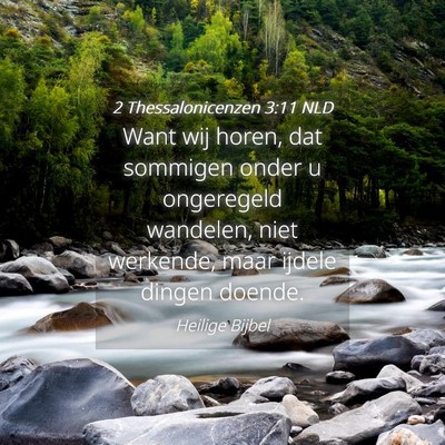 Picture 04 - 2 Thessalonicenzen 3:11 NLD - Want wij horen, dat sommigen onder u ongeregeld - Bible Verse Picture