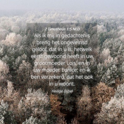 Picture 04 - 2 Timotheüs 1:5 NLD - Als ik mij in gedachtenis breng het ongeveinsd - Bible Verse Picture