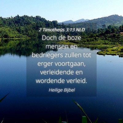 Picture 04 - 2 Timotheüs 3:13 NLD - Doch de boze mensen en bedriegers zullen tot - Bible Verse Picture
