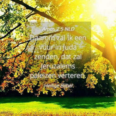Picture 04 - Amos 2:5 NLD - Daarom zal Ik een vuur in Juda zenden, dat zal - Bible Verse Picture
