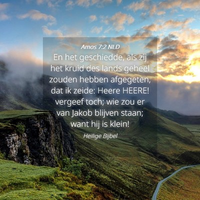 Picture 04 - Amos 7:2 NLD - En het geschiedde, als zij het kruid des lands - Bible Verse Picture