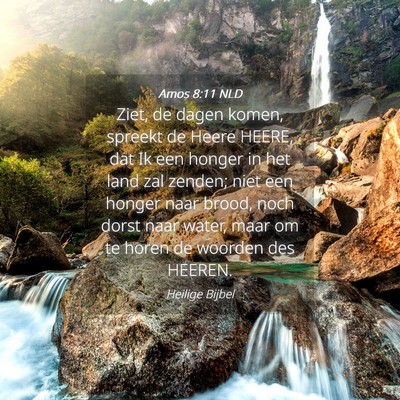 Picture 04 - Amos 8:11 NLD - Ziet, de dagen komen, spreekt de Heere HEERE, dat - Bible Verse Picture