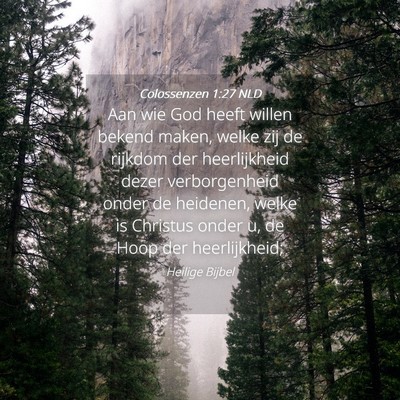 Picture 04 - Colossenzen 1:27 NLD - Aan wie God heeft willen bekend maken, welke zij - Bible Verse Picture