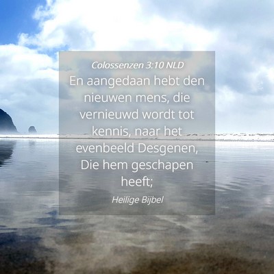 Picture 04 - Colossenzen 3:10 NLD - En aangedaan hebt den nieuwen mens, die vernieuwd - Bible Verse Picture