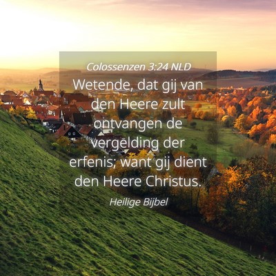 Picture 04 - Colossenzen 3:24 NLD - Wetende, dat gij van den Heere zult ontvangen de - Bible Verse Picture