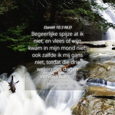 Picture 04 - Daniël 10:3 NLD - Begeerlijke spijze at ik niet, en vlees of wijn - Bible Verse Picture