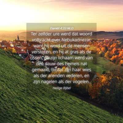 Picture 04 - Daniël 4:33 NLD - Ter zelfder ure werd dat woord volbracht over - Bible Verse Picture