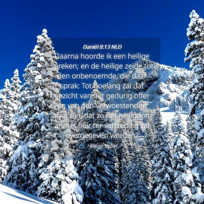 Picture 04 - Daniël 8:13 NLD - Daarna hoorde ik een heilige spreken; en de - Bible Verse Picture