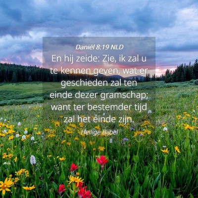 Picture 04 - Daniël 8:19 NLD - En hij zeide: Zie, ik zal u te kennen geven, wat - Bible Verse Picture