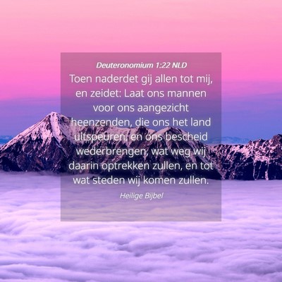 Picture 04 - Deuteronomium 1:22 NLD - Toen naderdet gij allen tot mij, en zeidet: Laat - Bible Verse Picture