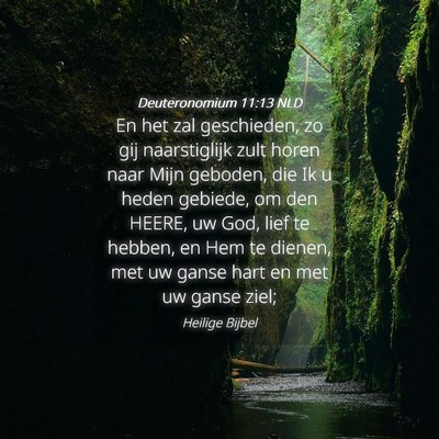Picture 04 - Deuteronomium 11:13 NLD - En het zal geschieden, zo gij naarstiglijk zult - Bible Verse Picture