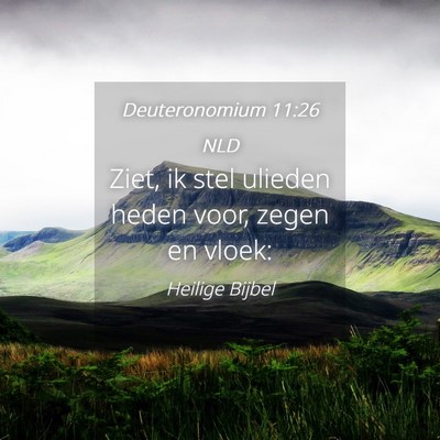 Picture 04 - Deuteronomium 11:26 NLD - Ziet, ik stel ulieden heden voor, zegen en - Bible Verse Picture