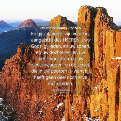 Picture 04 - Deuteronomium 12:12 NLD - En gij zult vrolijk zijn voor het aangezicht des - Bible Verse Picture