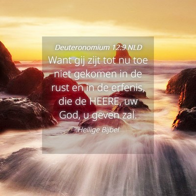 Picture 04 - Deuteronomium 12:9 NLD - Want gij zijt tot nu toe niet gekomen in de rust - Bible Verse Picture