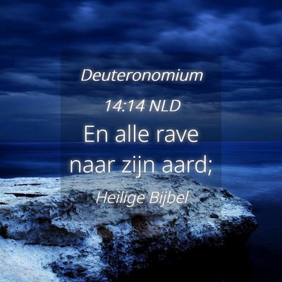 Picture 04 - Deuteronomium 14:14 NLD - En alle rave naar zijn - Bible Verse Picture