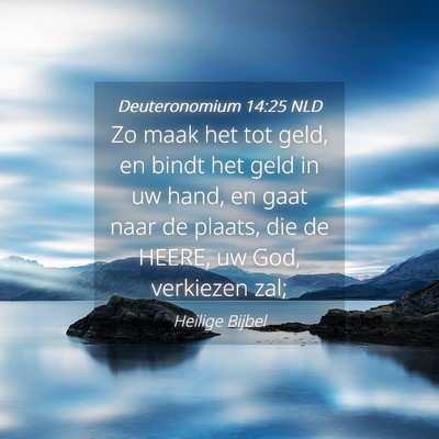 Picture 04 - Deuteronomium 14:25 NLD - Zo maak het tot geld, en bindt het geld in uw - Bible Verse Picture