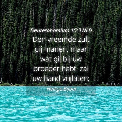 Picture 04 - Deuteronomium 15:3 NLD - Den vreemde zult gij manen; maar wat gij bij uw - Bible Verse Picture