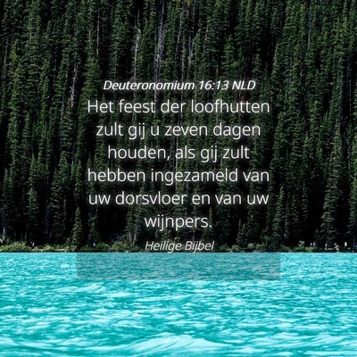 Picture 04 - Deuteronomium 16:13 NLD - Het feest der loofhutten zult gij u zeven dagen - Bible Verse Picture