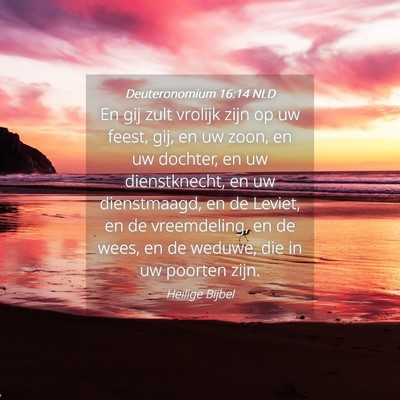 Picture 04 - Deuteronomium 16:14 NLD - En gij zult vrolijk zijn op uw feest, gij, en uw - Bible Verse Picture
