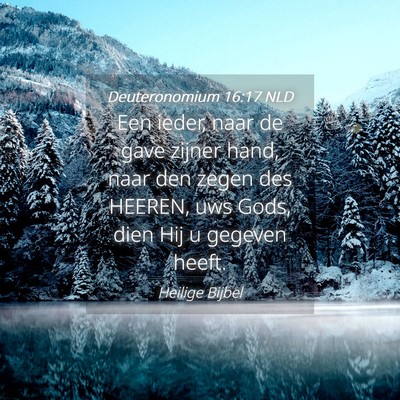 Picture 04 - Deuteronomium 16:17 NLD - Een ieder, naar de gave zijner hand, naar den - Bible Verse Picture