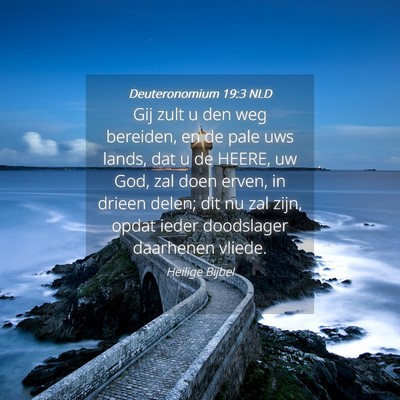 Picture 04 - Deuteronomium 19:3 NLD - Gij zult u den weg bereiden, en de pale uws - Bible Verse Picture