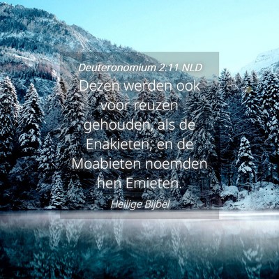 Picture 04 - Deuteronomium 2:11 NLD - Dezen werden ook voor reuzen gehouden, als de - Bible Verse Picture