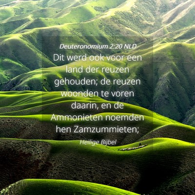 Picture 04 - Deuteronomium 2:20 NLD - Dit werd ook voor een land der reuzen gehouden; - Bible Verse Picture