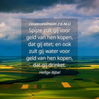 Picture 04 - Deuteronomium 2:6 NLD - Spijze zult gij voor geld van hen kopen, dat gij - Bible Verse Picture