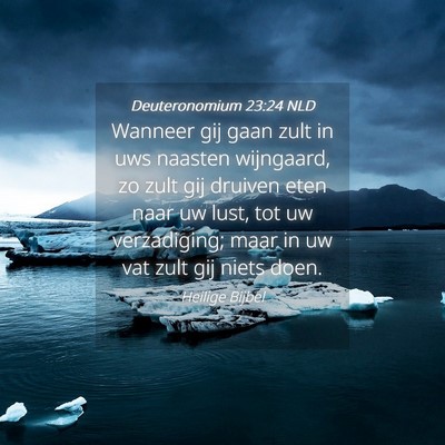 Picture 04 - Deuteronomium 23:24 NLD - Wanneer gij gaan zult in uws naasten wijngaard, - Bible Verse Picture