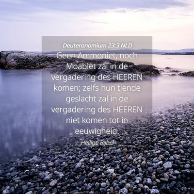 Picture 04 - Deuteronomium 23:3 NLD - Geen Ammoniet, noch Moabiet zal in de vergadering - Bible Verse Picture