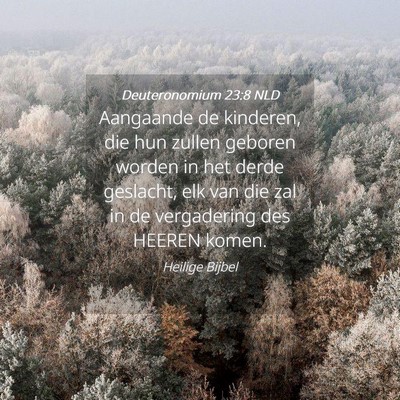 Picture 04 - Deuteronomium 23:8 NLD - Aangaande de kinderen, die hun zullen geboren - Bible Verse Picture