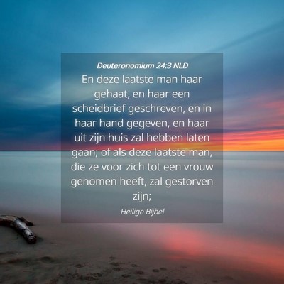 Picture 04 - Deuteronomium 24:3 NLD - En deze laatste man haar gehaat, en haar een - Bible Verse Picture
